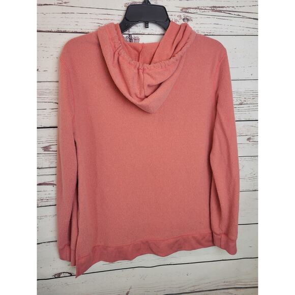 Disney Orange Mickey Mouse Graphic Pullover Hoodie Sweatshirt Women's Size Large - Picture 2 of 9